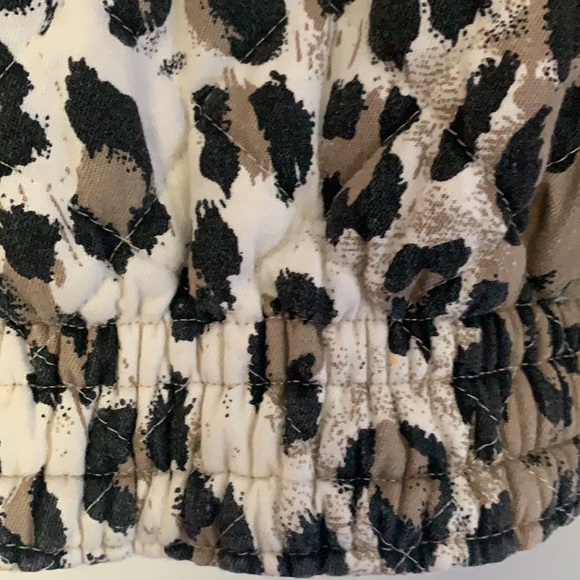 Vintage Gene Ewing BIS Wrinkled Rich Denim Quilted Leopard Print Coat Size Small - Picture 6 of 16